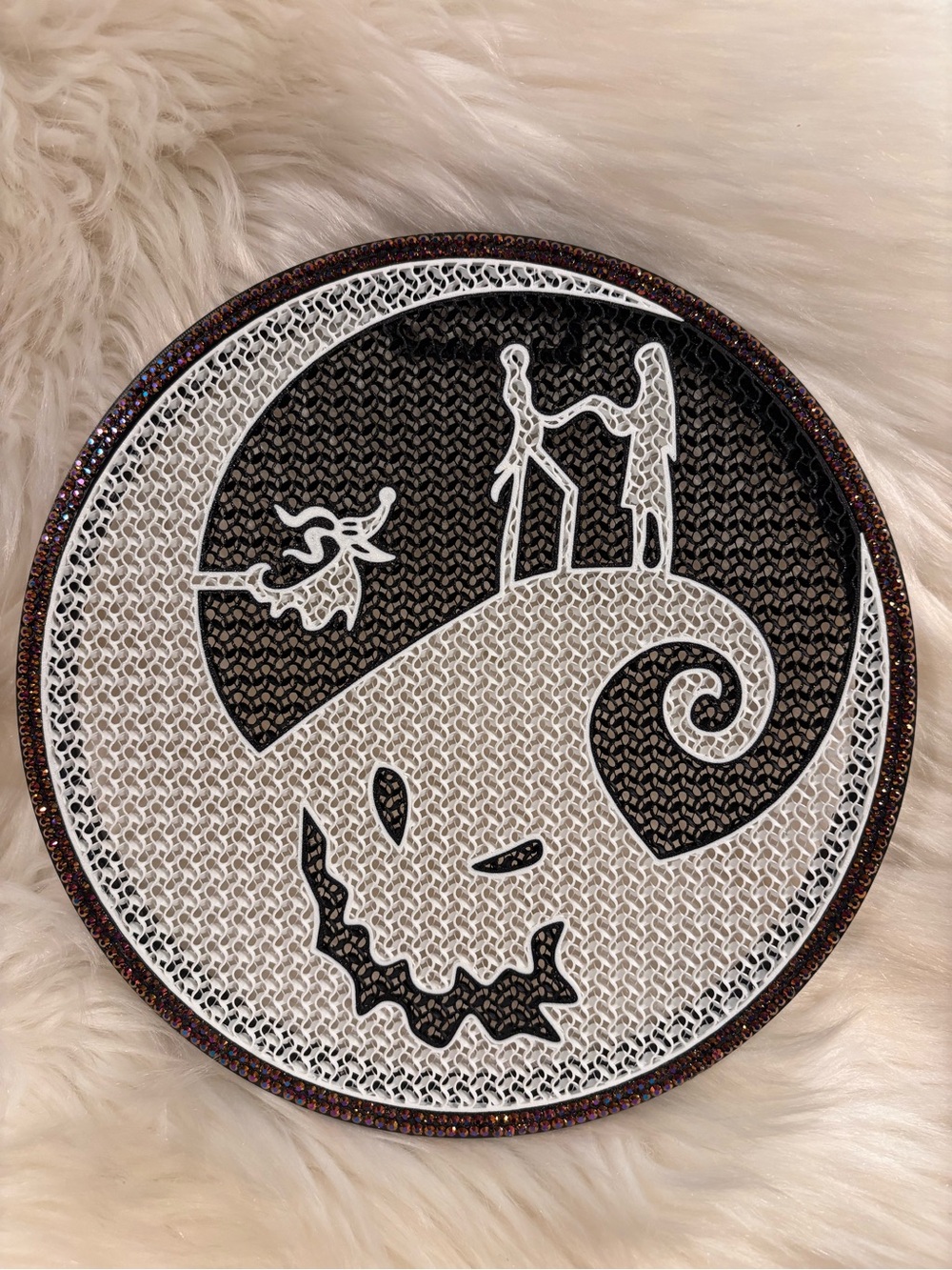 Black & White Blinged NBC Character Pin Board 3-D Printed